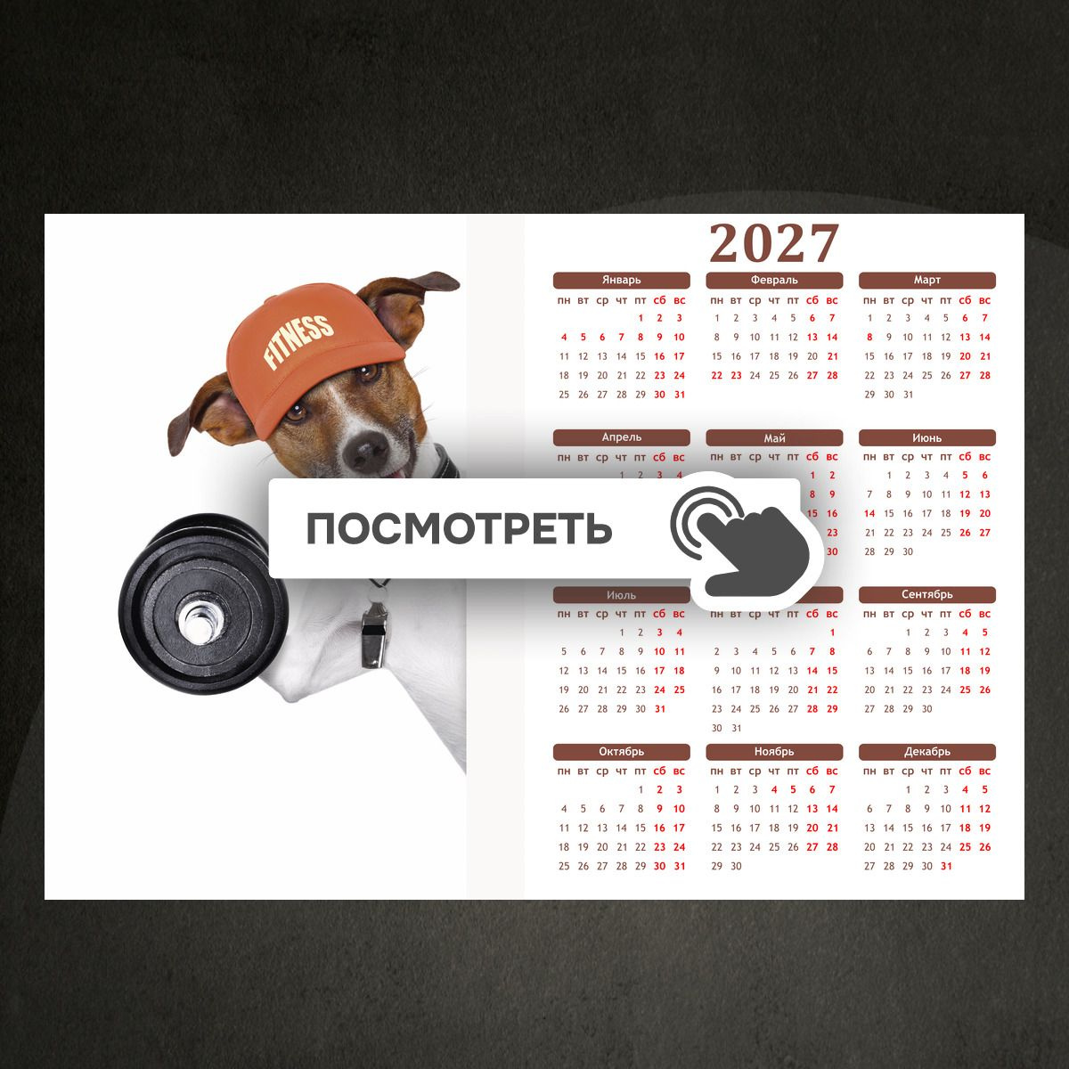 Календари "Фитнес собака"