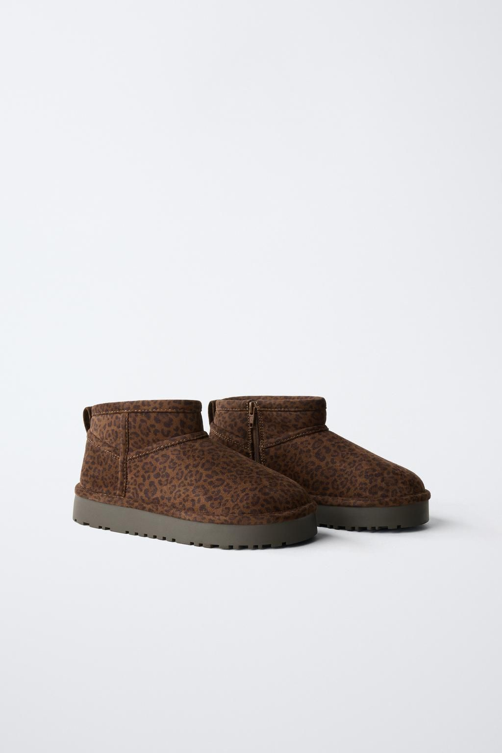 Zara Сапоги на подкладке с узором 12126830-I2026 (Коричневый)