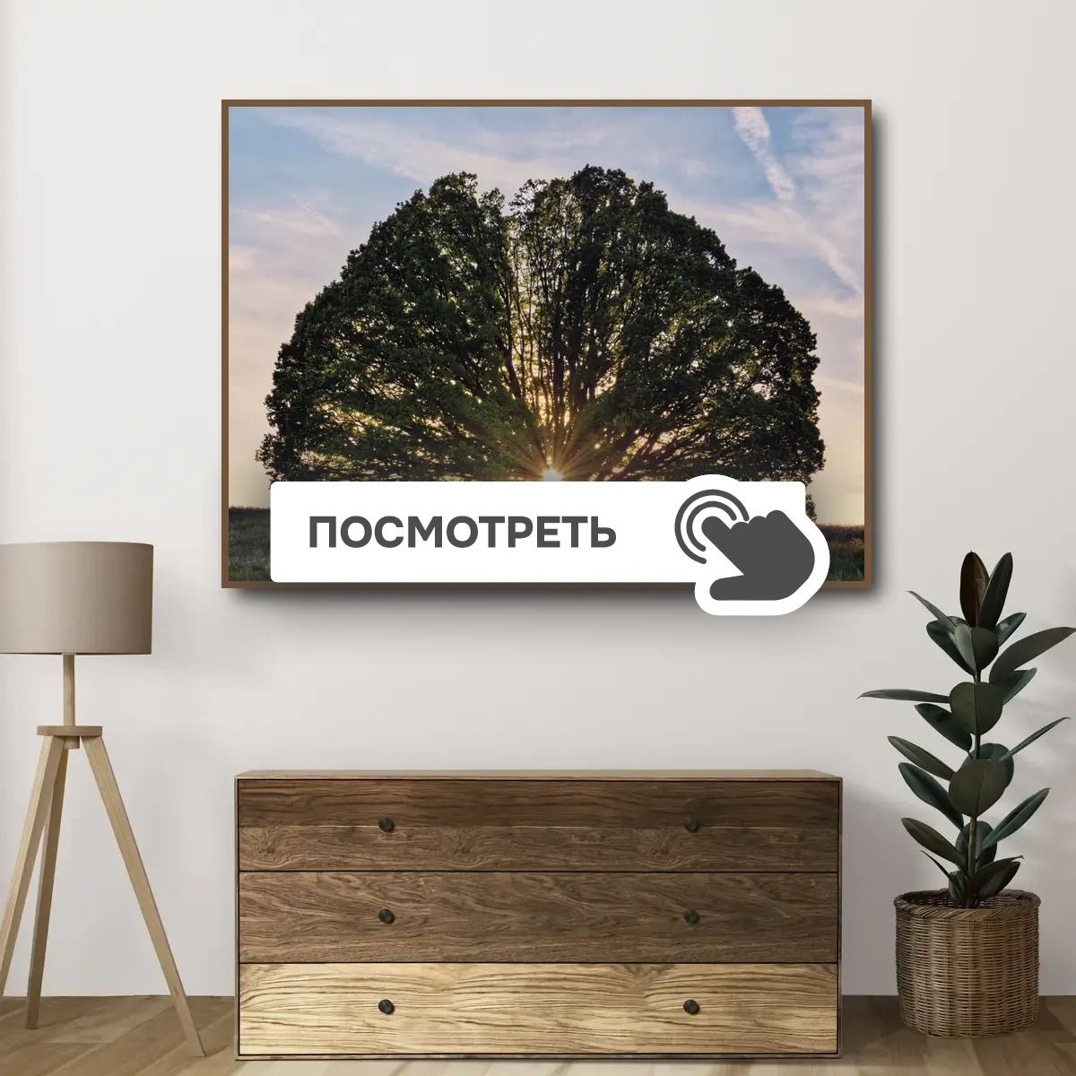 Постеры "Лучи солнца сквозь дерево"