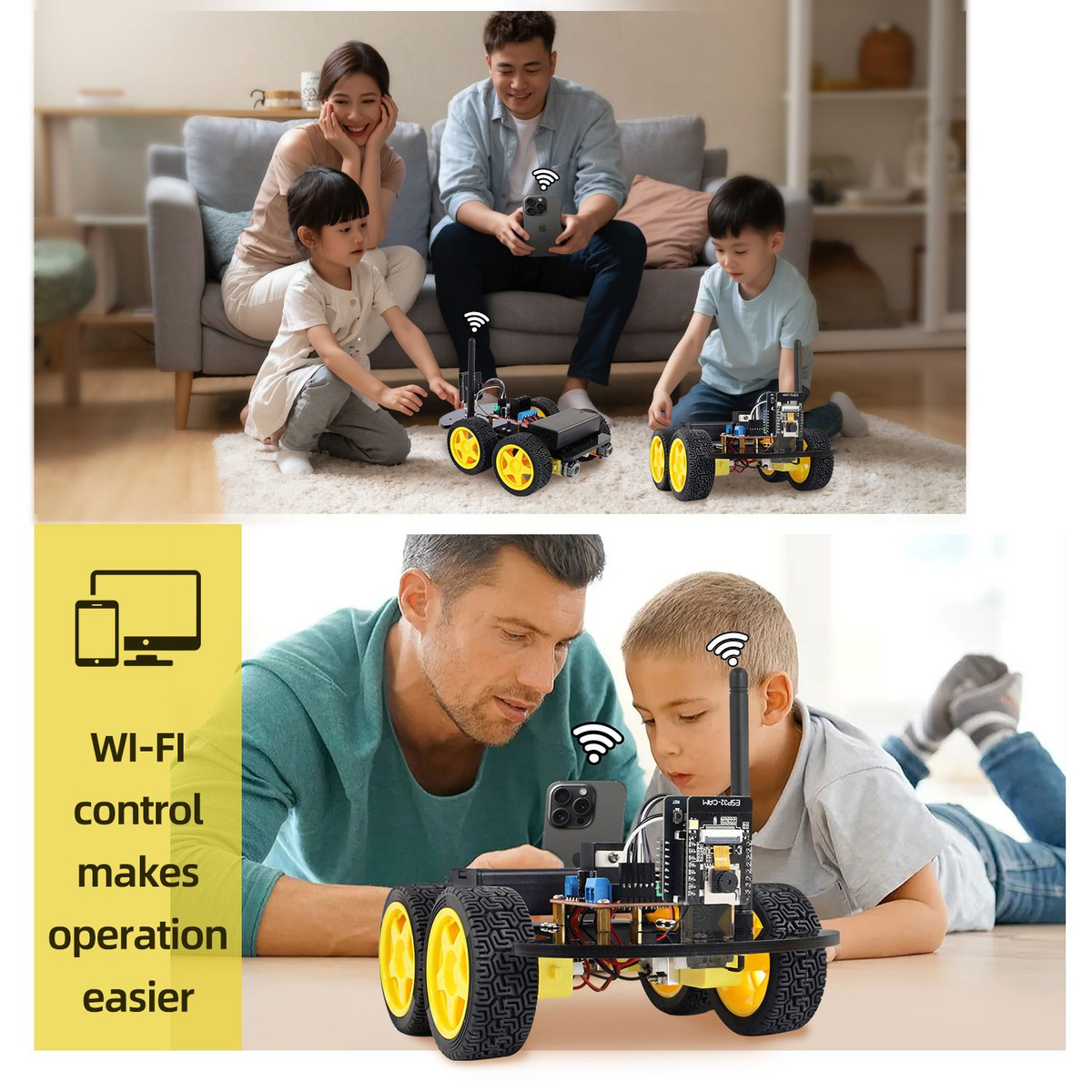Keyestudio ESP32-Cam 4WD WIFI&Camera Smart Robot Car для Arduino ESP32 ...