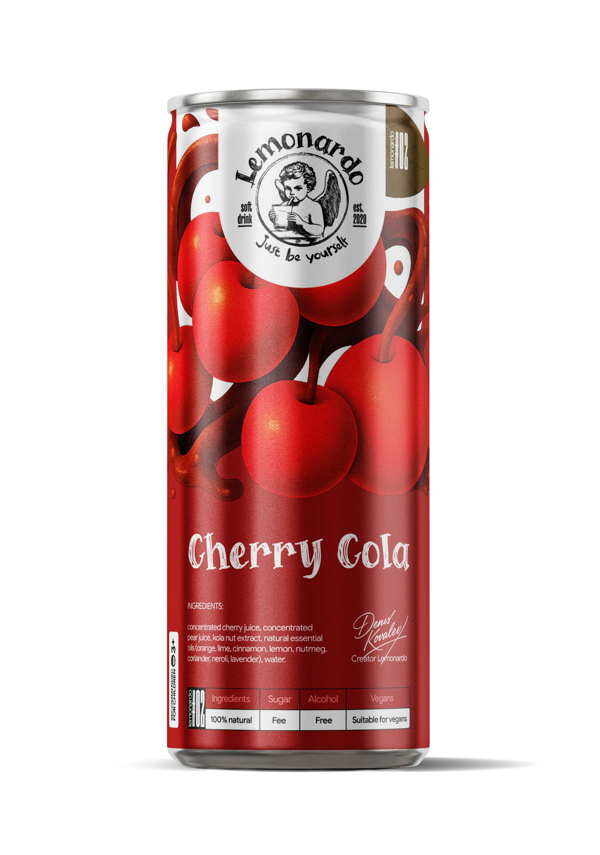 Вишневая кола без сахара / Lemonardo Cherry Cola, 330 мл