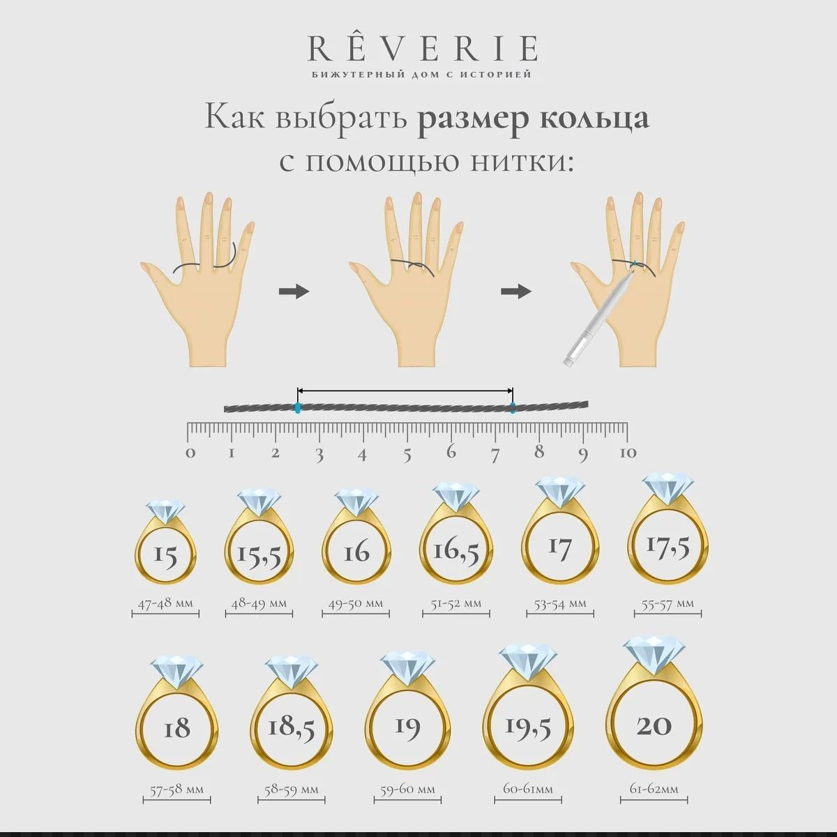 Как измерить размер кольца