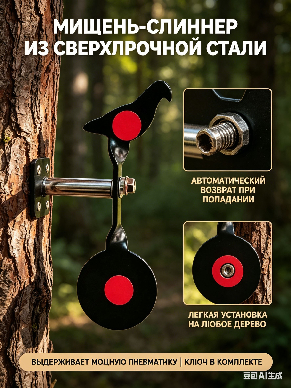 мишень для пневматики металлическая вращающаяся