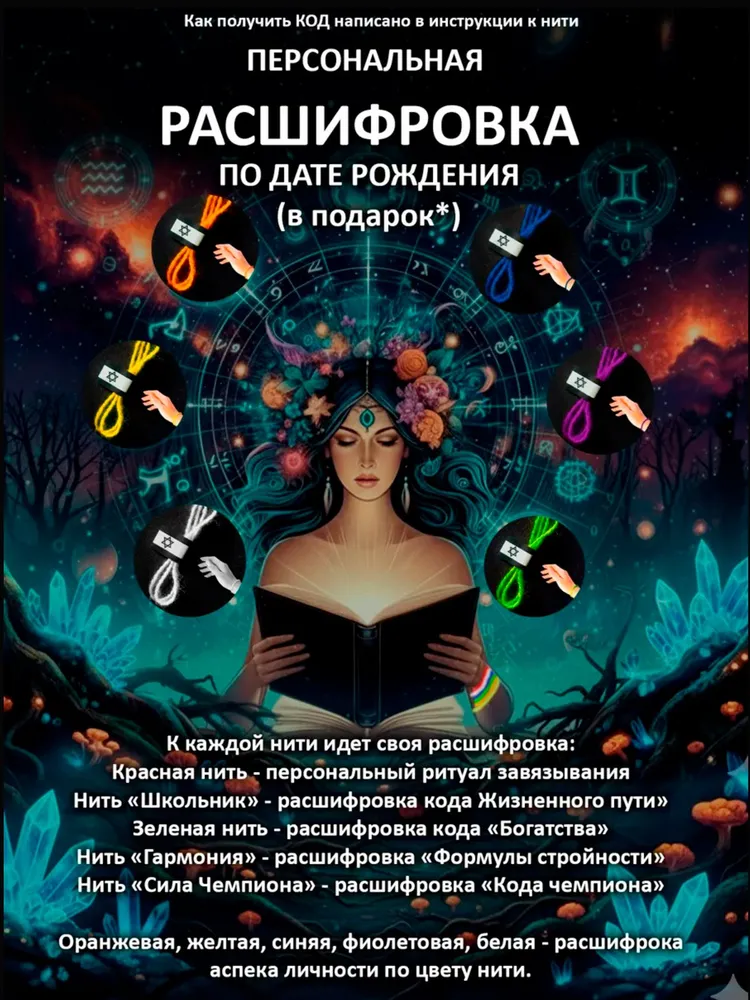 Красная нить на руку оберег от сглаза и порчи. Освященная 100% шерсть из Израиля. Браслет на запястье красная нить для женщин, красный, фото 6