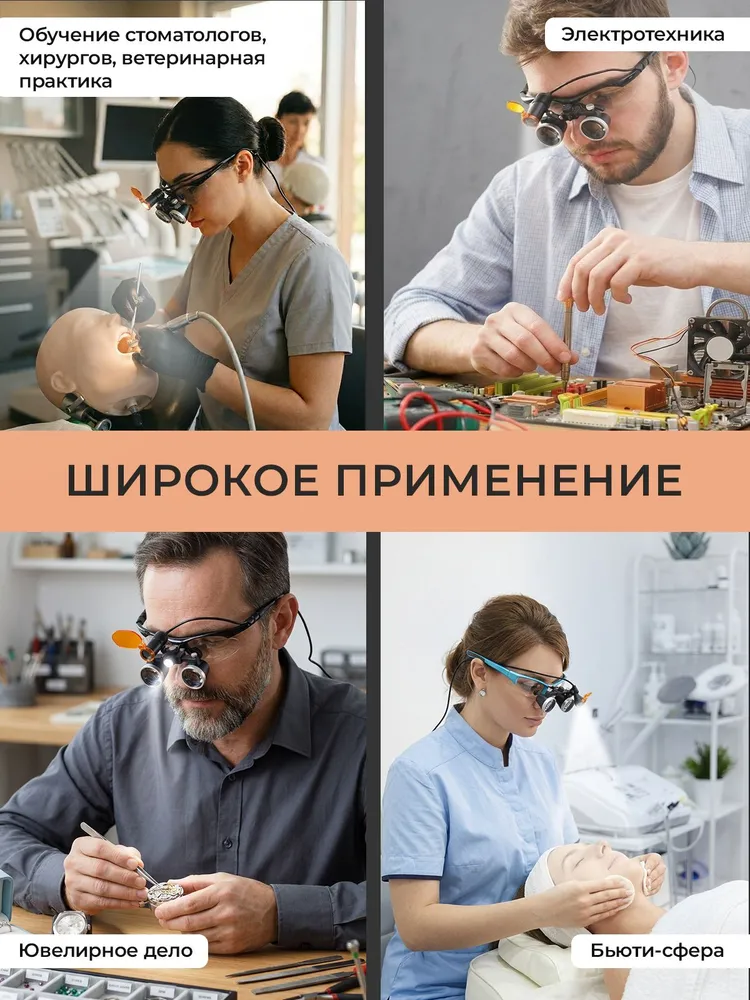 Бинокуляры стоматологические с подсветкой 3,5х, вариант, фото 5