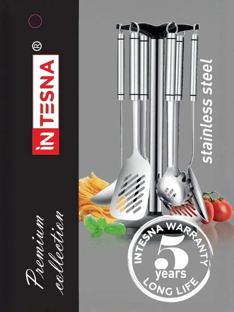 Лопатка кухонная для сковороды, для омлета, для блинов INTESNA PREMIUM 31,5 см / из нержавеющей стали, вариант, фото 5