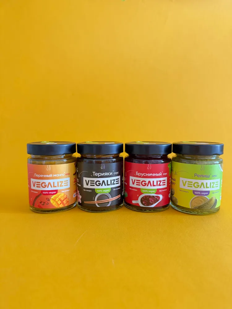 Ассорти соусов Терияки, Перечный манго, Брусничный, Релиш 4 шт VEGALIZE, соус низкокалорийный, заправка для салата низкокалорийная, 4 шт, фото 6
