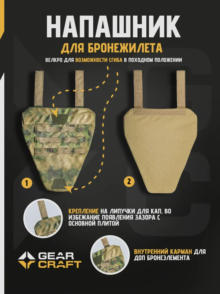 Напашник Gear Craft мох СВМПЭ БР1 25 слоев, вариант, фото 2
