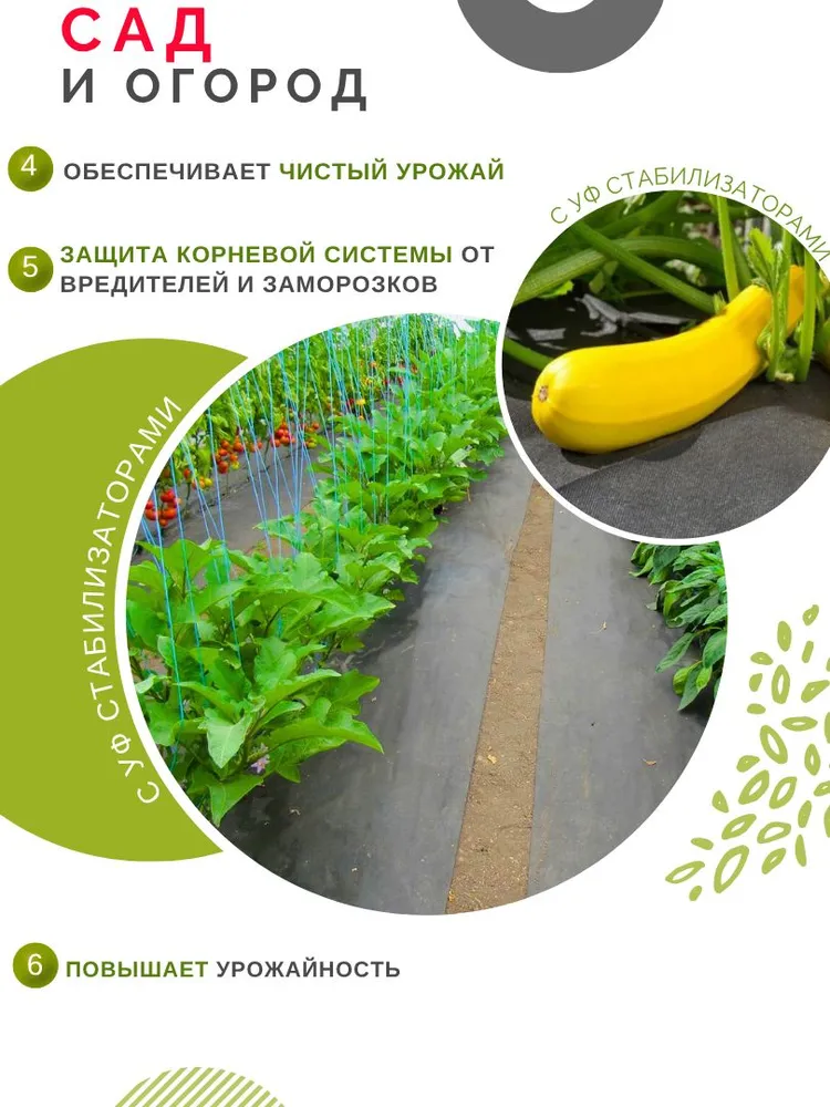 Геотекстиль 300 (40 м.кв.) черный с УФ стабилизаторами (25х1,6м), 25x1.6 м, 40 м, фото 6