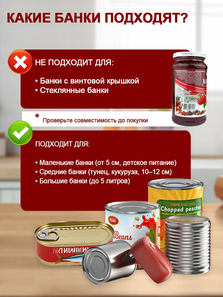 открывашка для банок консервных электрическая,аккумуляторный, USB-C, магнит, ES007, без порезов, для пожилых, для детей, подарок маме, консервный нож, вариант, фото 6