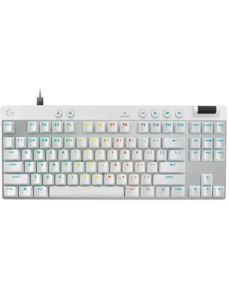 Logitech G PRO X TKL RAPID MAGNETIC LINEAR Magnetic Switch Проводная Магнитно-механическая игровая клавиатура, английская раскладка, белая, белый