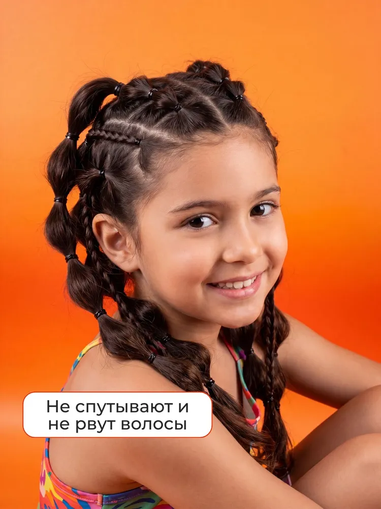 Силиконовые резинки для волос черные 500 шт, 500 шт, фото 4
