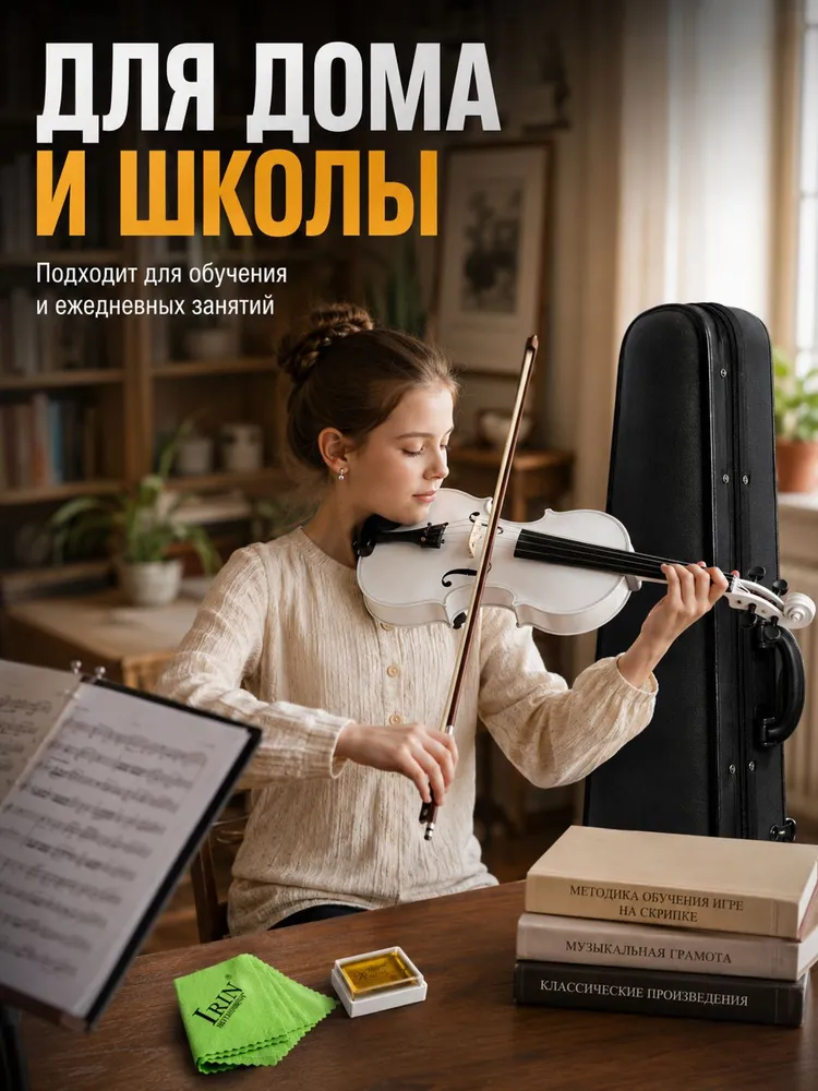 Скрипка ручной работы из массива дерева, цвет орех,4/4, вариант, фото 6