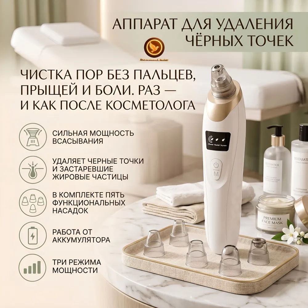 Прибор для удаления черных точек, черный