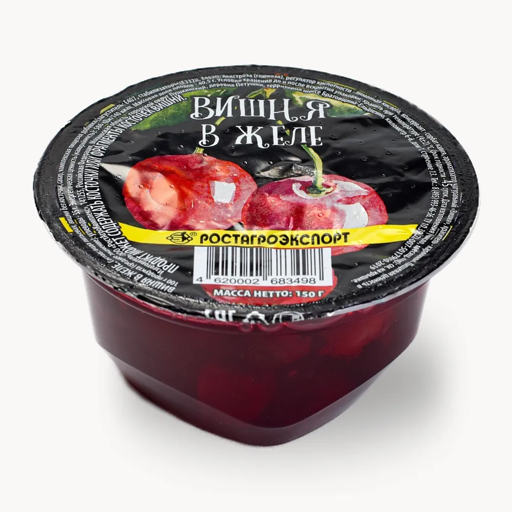 Желе с фруктами Вишня 150 г, Ростагроэкспорт, 150 г