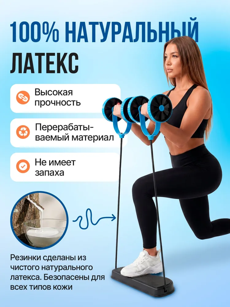 Фитнес ролики . Многофункциональный тренажер. Ролик для пресса с регулируемой нагрузкой. ARTFIT, вариант, фото 5