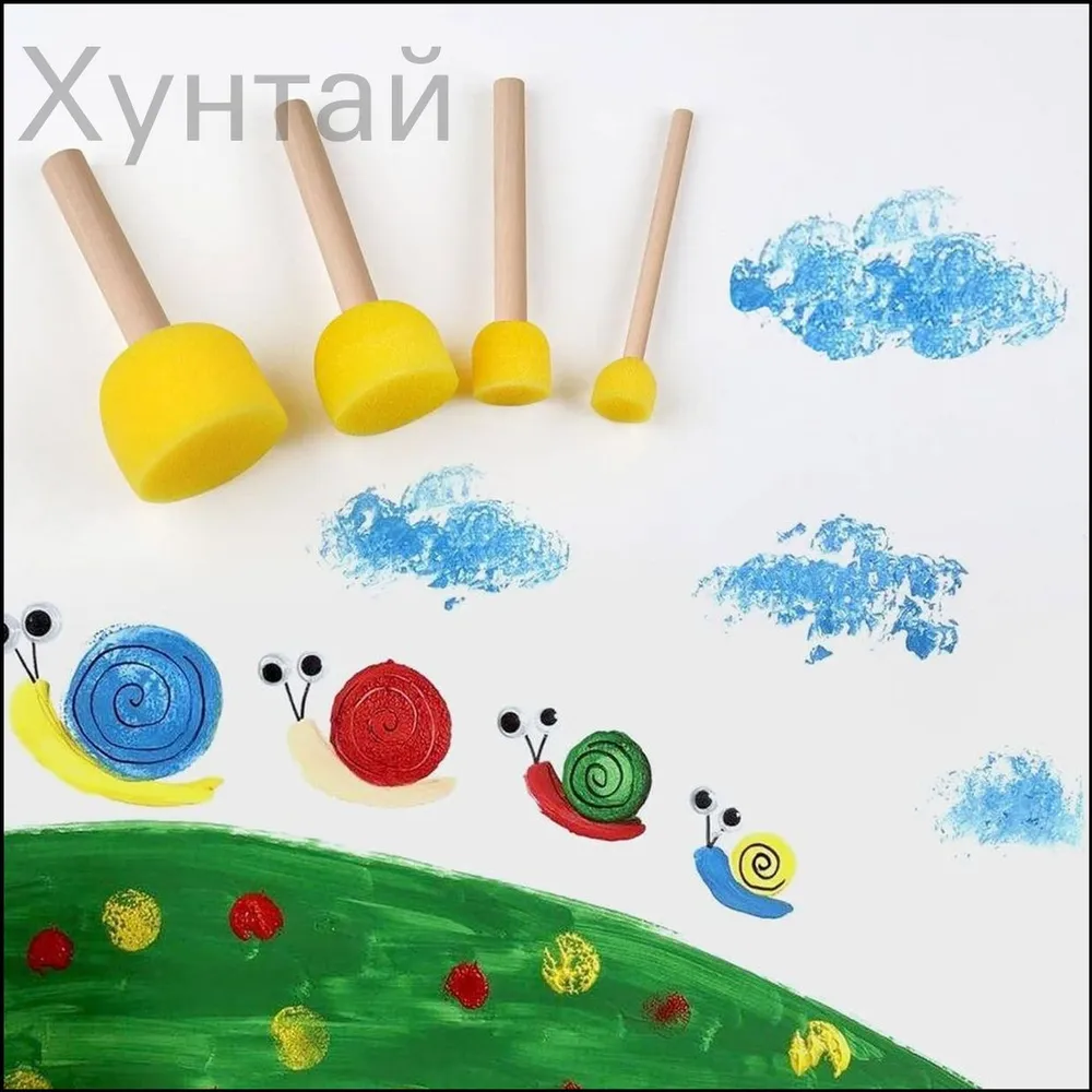 30 штук круглых губок для рисования, вариант, фото 4