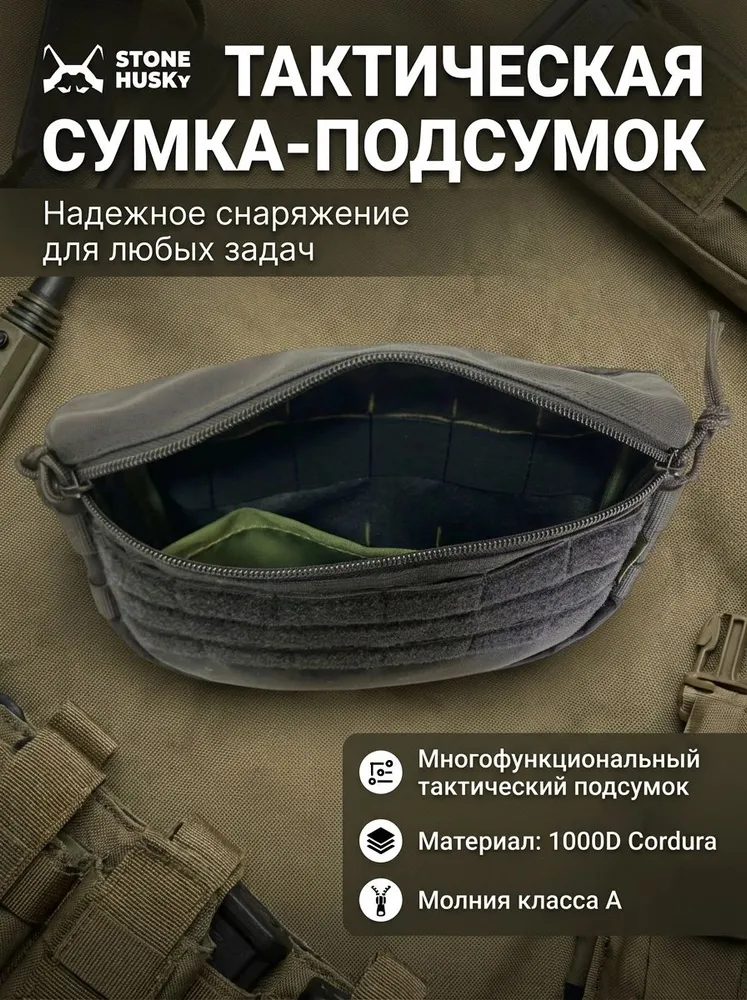 Утилитарный подсумок Черный, черный, фото 2