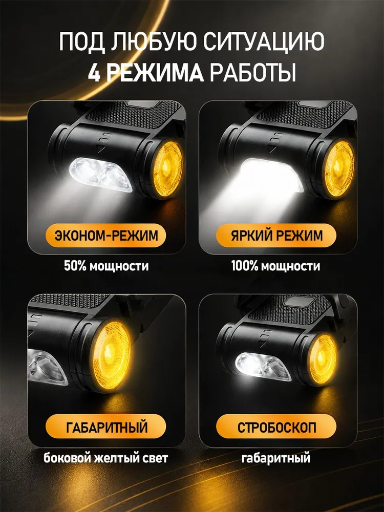 Держатель для телефона на велосипед, самокат, мотоцикл с фонарем, вариант, фото 3