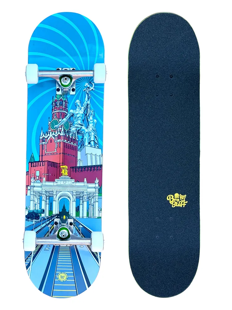 Скейтборд в сборе BroStuff city moscow, размер 8.375x31.75, 8.375x31.75