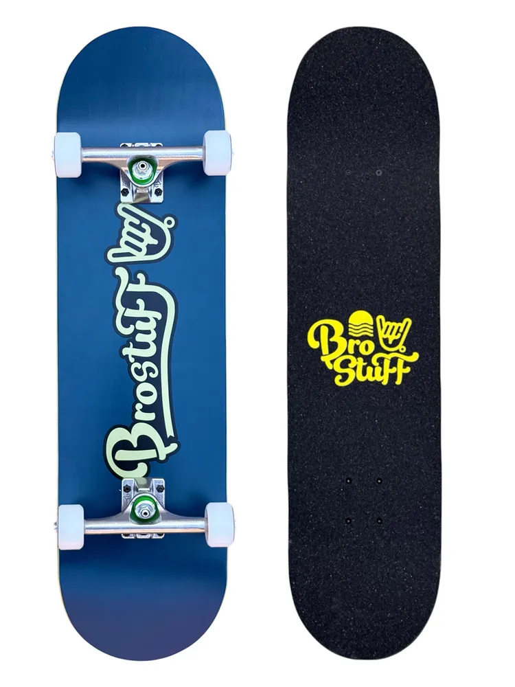 Скейтборд в сборе BroStuff riginal logo yellow, размер 8.125x31.68, 8.375x31.75