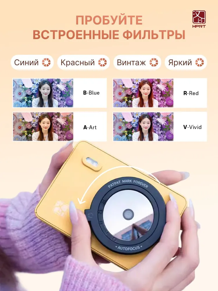 HPRT Фотоаппарат моментальной печати Z5S, зеленый, желтый, фото 5