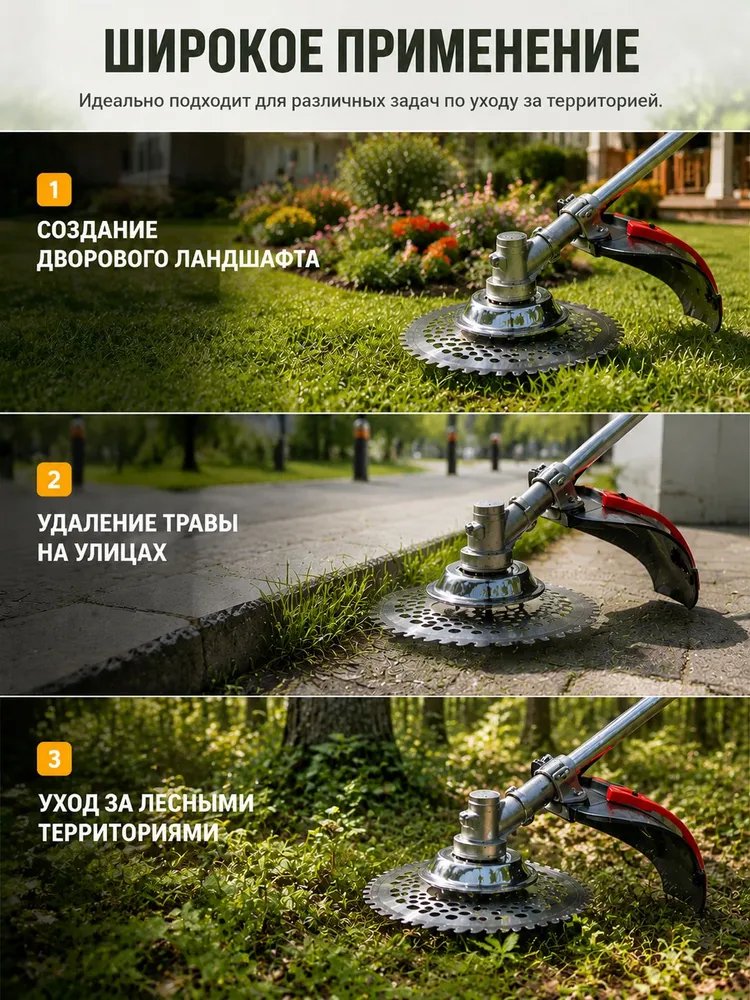Комплект крепления ножа для триммера. Комплект шайб и гайка для нижнего редуктора бензинового триммера, вариант, фото 2