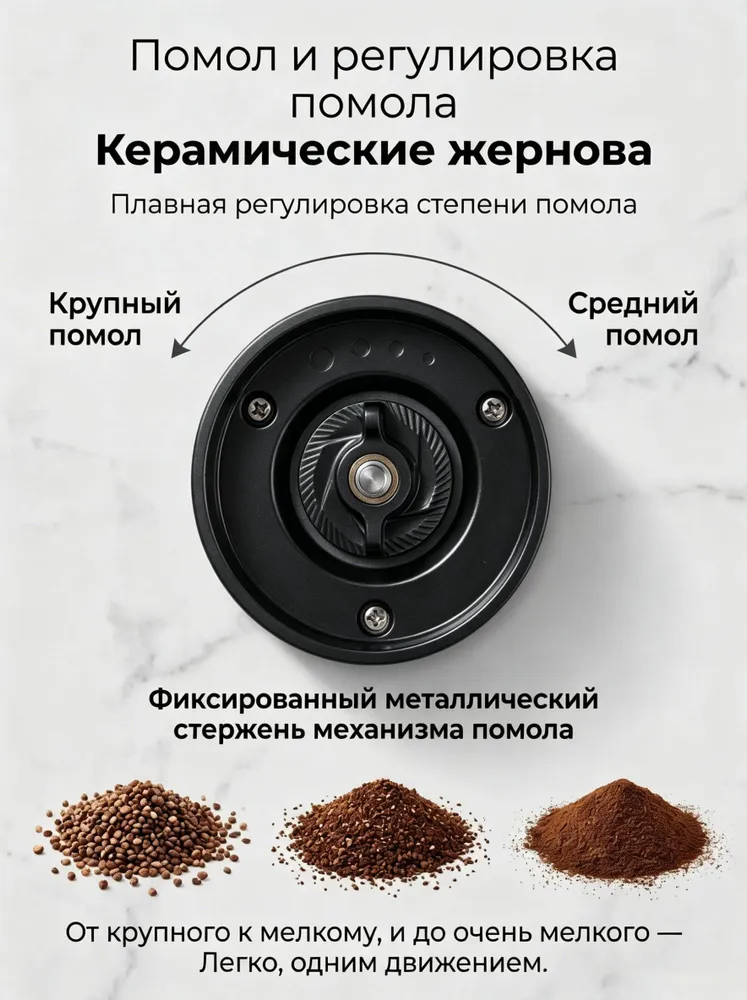 Мельница для специй электрическая, для перца и соли, черное, черный, фото 4