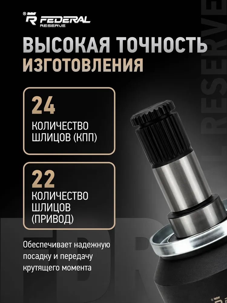 Шрус внутренний подходит для ВАЗ 2114, Гранта, Приора, Калина, 2110 без абс комплект триподный привод в сборе (Правый / Левый) FERES. OEM 2108-2215056-20, вариант, фото 3