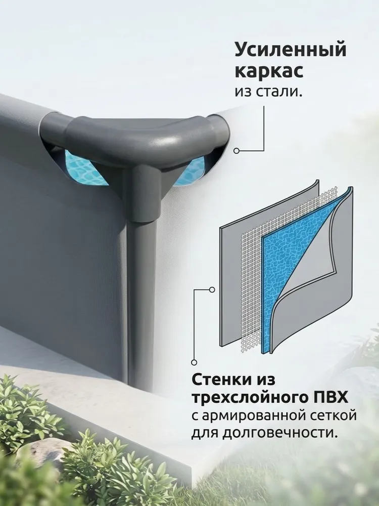 Бассейн каркасный 549х274х132см Laguna Vista (без доп. оборудования), 549x274x132 см, фото 3