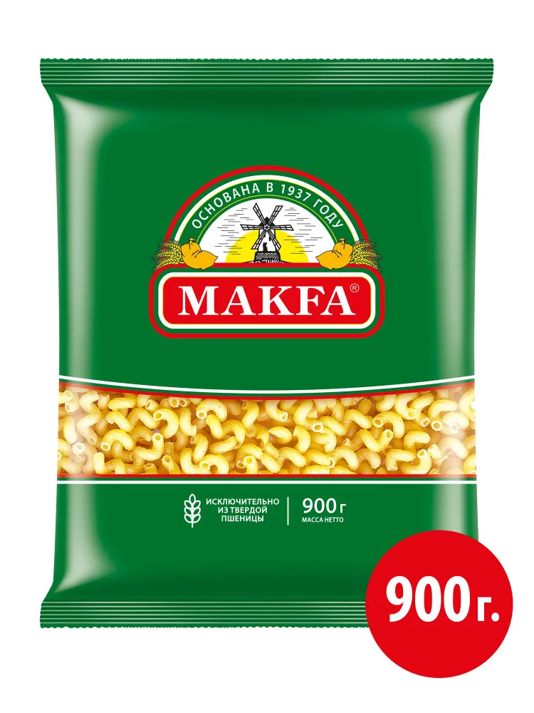 Макароны Makfa Витки, 900 г, 900 г