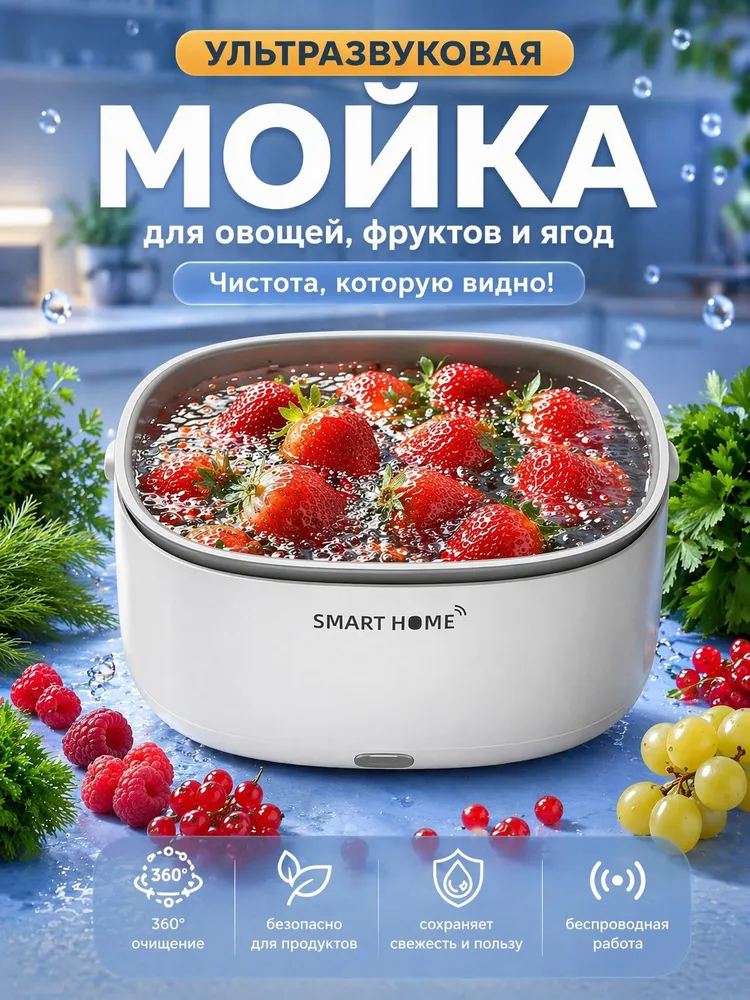 Мойка ультразвуковая для продуктов, вариант