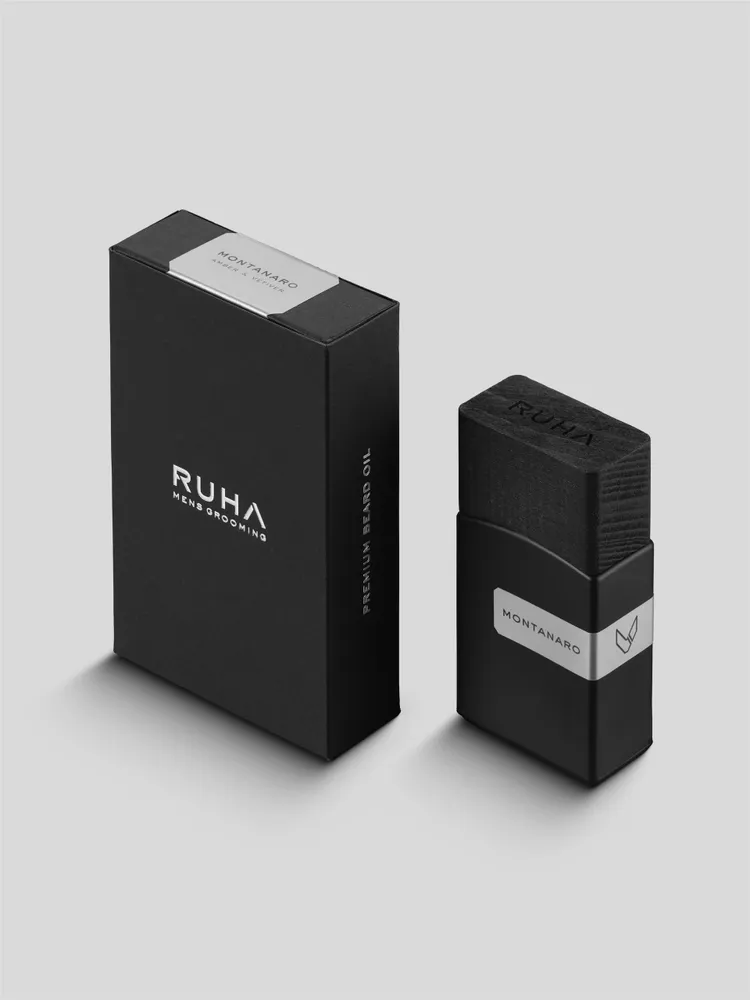 RUHA Масло для бороды, MONTANARO Amber & Vetiver, парфюмированное смягчающее, 30 мл, 30 мл