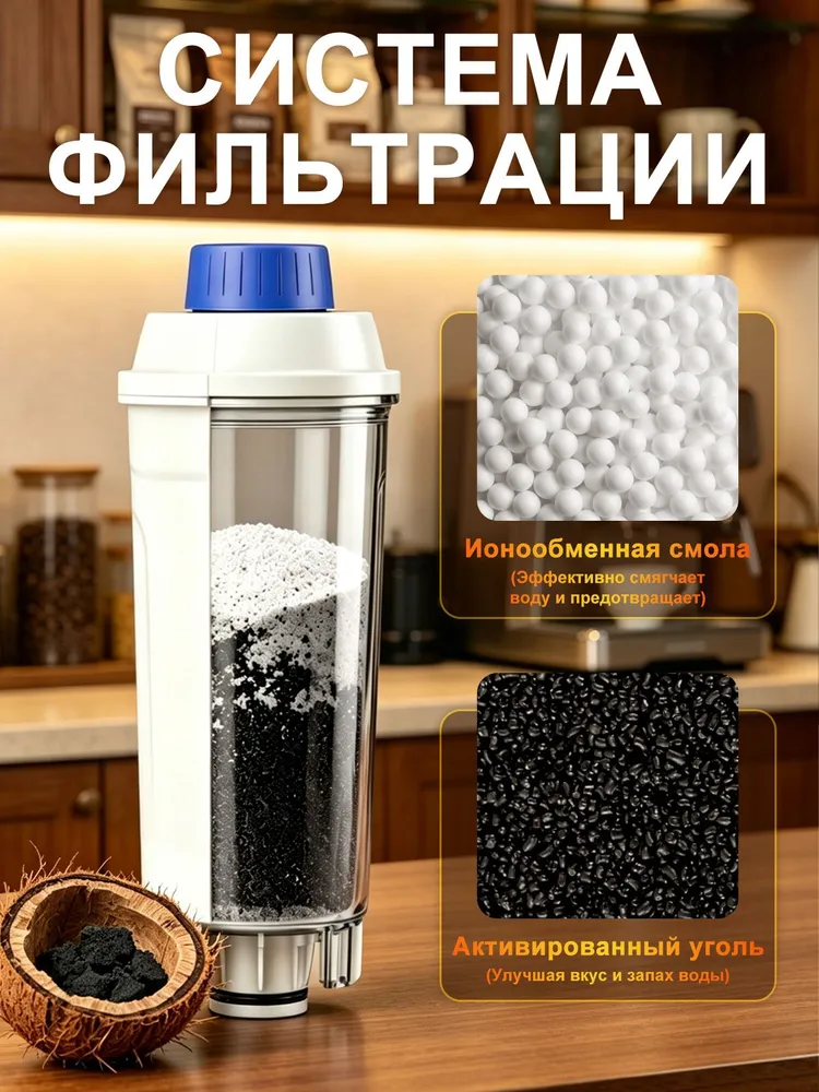 Фильтр для кофемашины DeLonghi (Делонги)1 шт ,аксессуары для кофемашины ,ECAM, 1 шт, фото 5