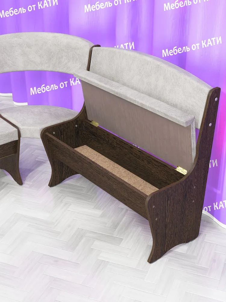 Мебель от Кати Кухонный уголок,144x99x86 см, темно-коричневый, 144x99x86 см, фото 4