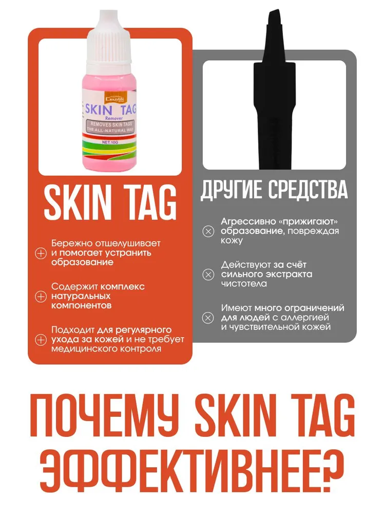 Чистотел от папиллом и бородавок, гель от папиллом, от натоптышей, от мозолей, Skin tag, 10 мл, 10 мл, фото 3