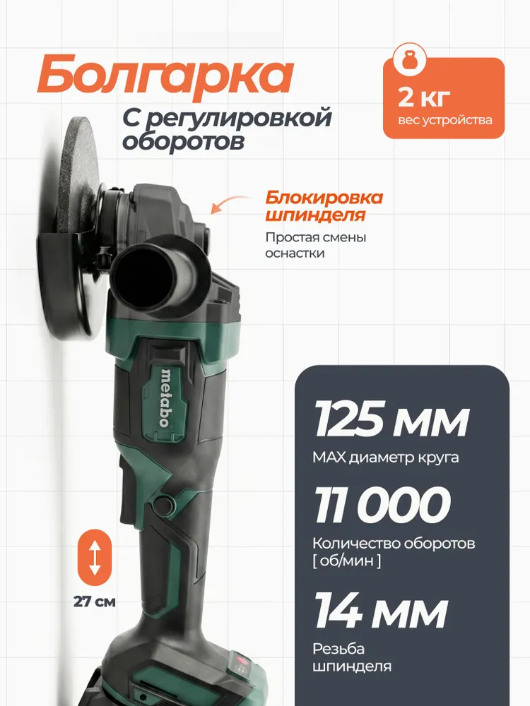 Набор аккумуляторных инструментов Metabo 6 в 1: перфоратор, дрель-шуруповёрт, ударный гайковёрт, УШМ Болгарка, лобзик и дисковая пила, 2 АКБ, 1 зарядное устройство, кейс, вариант, фото 6