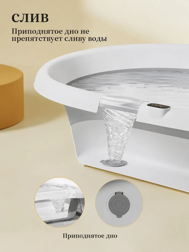 ванночка для купания новорожденных, детская ванночкатазик, В ПОДАРОК матрас для ванны и ковш для мытья, вариант, фото 5