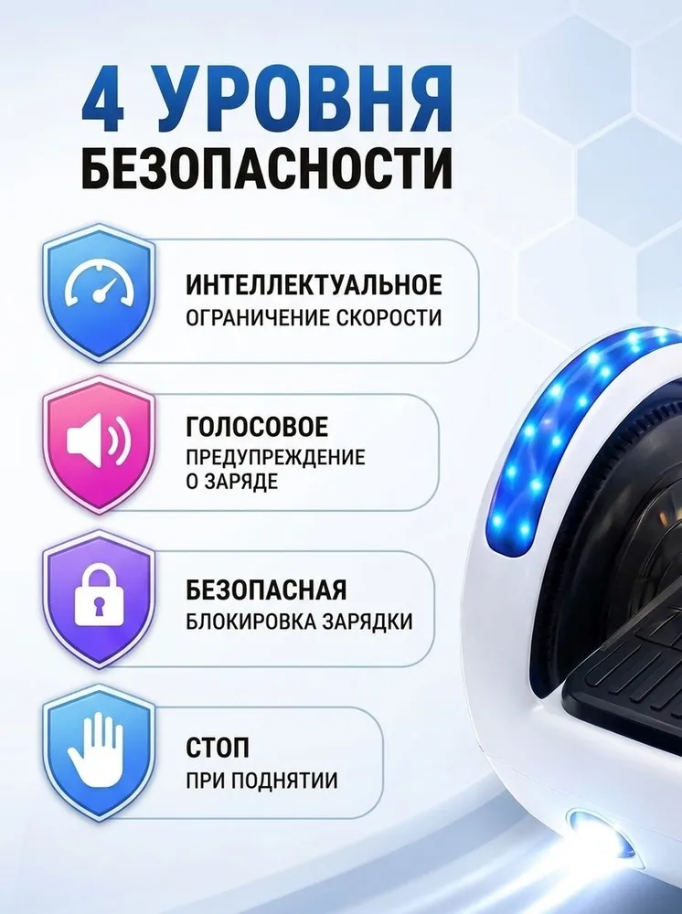 Гироскутер, диаметр: 7 (дюймы), темно-синий, синий, фото 4