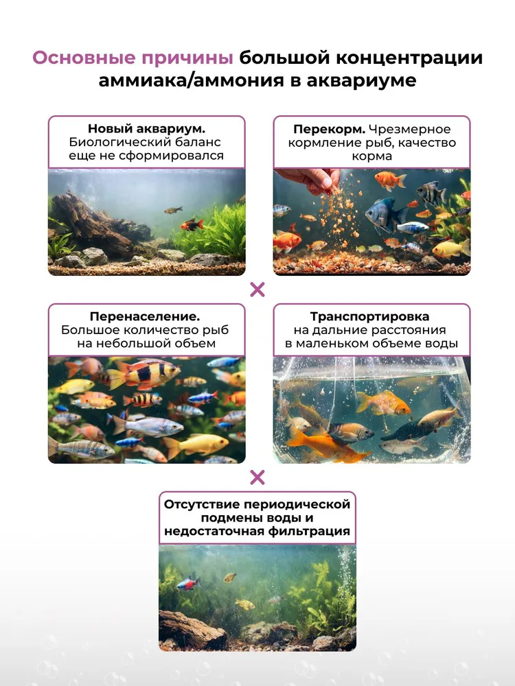 Нейтрализатор аммиака и аммония в аквариуме, 200мл, 200 мл, фото 6