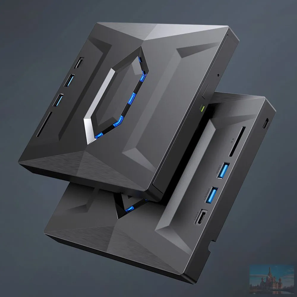 Записывающее устройство 5 в 1, USB 3.0 / Type-C, внешний привод CD DVD, для компьютера / ноутбука, вариант, фото 3