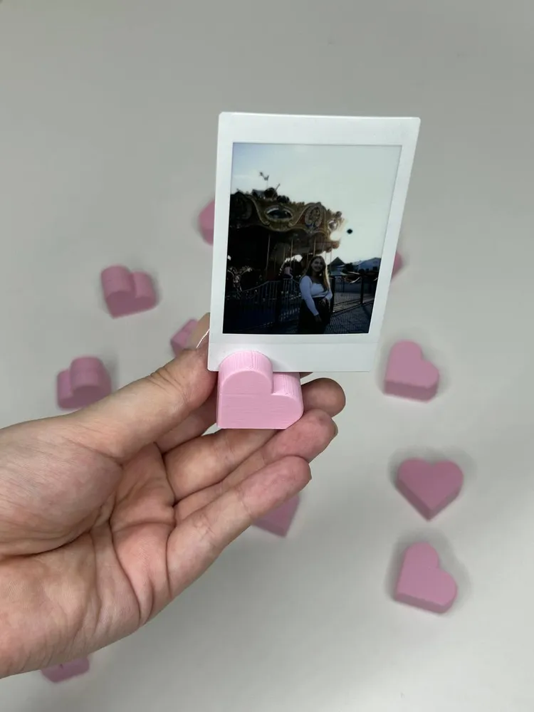 Держатели для фото 3D-печать 3x3 см набор 5 шт розовые сердца, 3x3 см, 5 шт, фото 5
