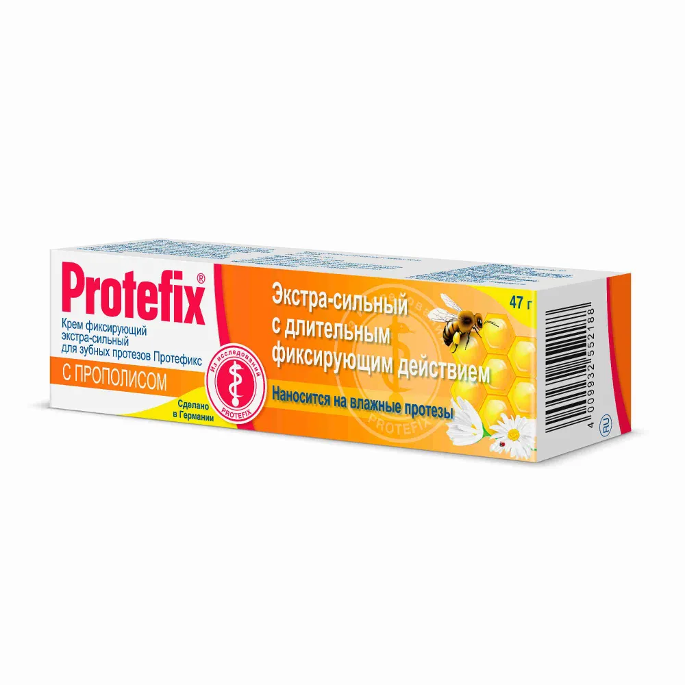 Protefix Крем фиксирующий экстра сильный с прополисом для зубных протезов с антисептическим эффектом, 47 г, 47 г, фото 6