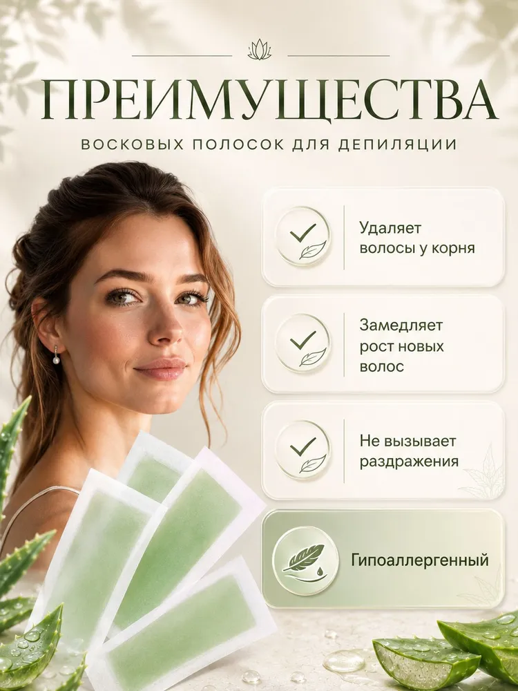 Восковые полоски для лица и тела, вариант, фото 4
