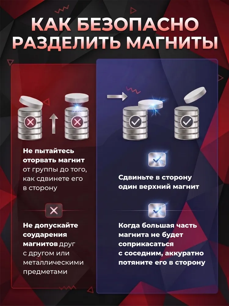 Магнит усиленный диск 10х3 мм с отверстием 3 мм набор 10 шт, 10x3 мм, 10 шт, фото 5