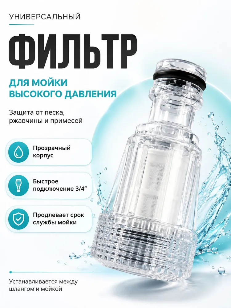 Фильтр для мойки высокого давления, фильтр для керхер мойки, вариант