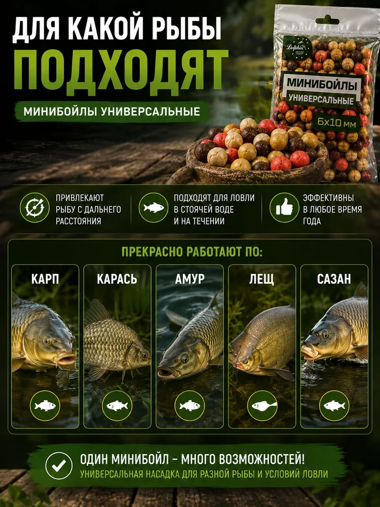 Мини-бойлы тонущие конопля 6 10 мм для рыбалки, вариант, фото 4