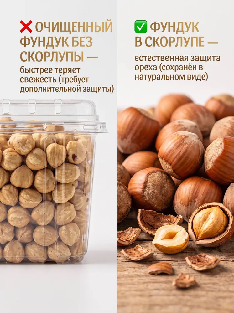 Фундук неочищенный в скорлупе, дагестанский, 500 гр, 500 г, фото 4