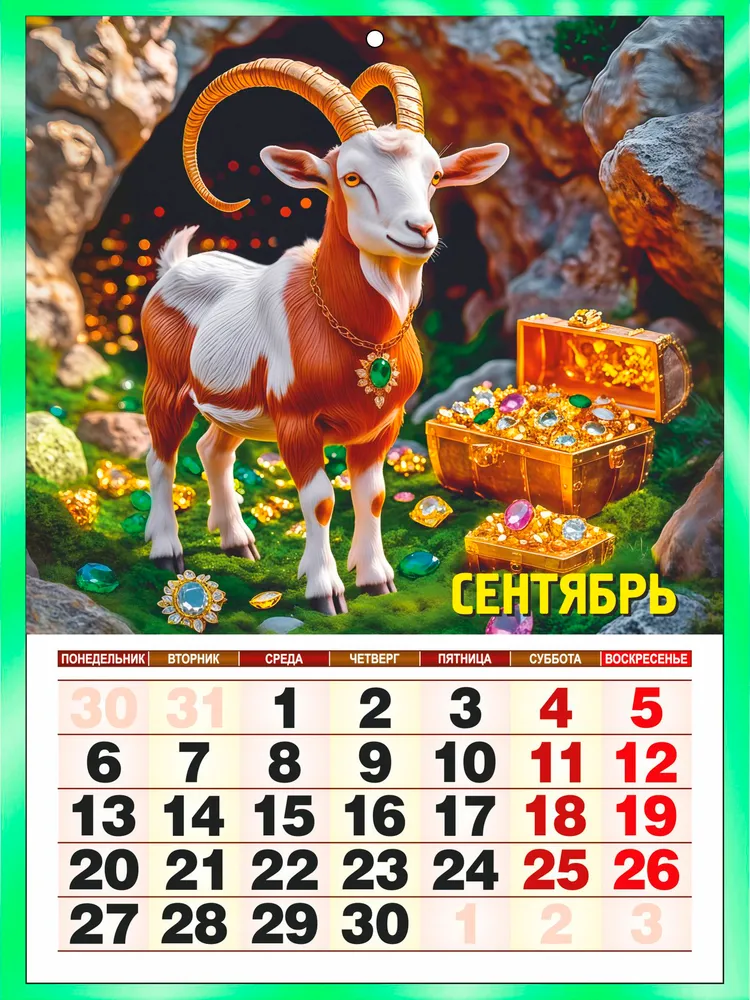 Календарь настенный перекидной А4 на скрепке 2027 "Символ года", вариант, фото 6