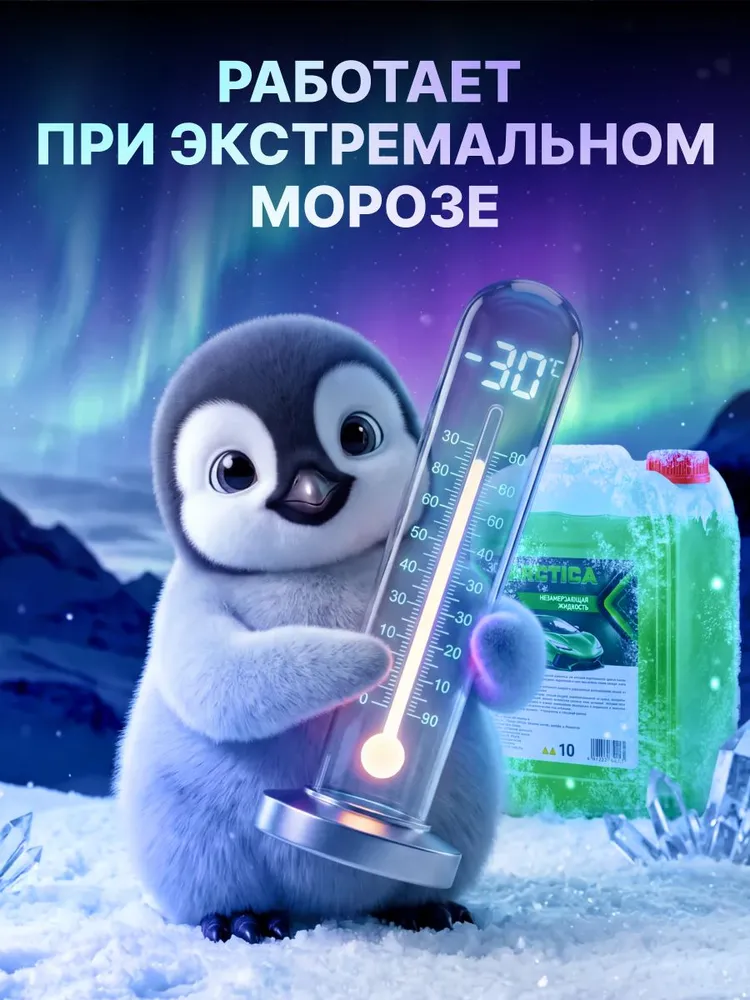 Жидкость стеклоомывающая незамерзающая / Незамерзайка для автомобиля -30 10 л, 10 л, фото 3